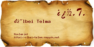 Ölbei Telma névjegykártya